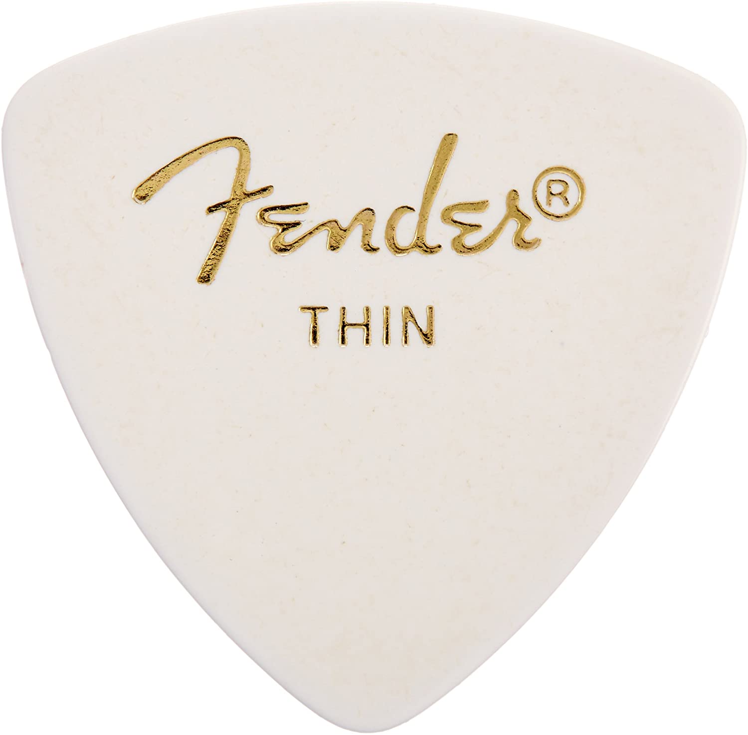 Fender White Thin 346 Guitar Pick Rounded Triangle, One Pick
